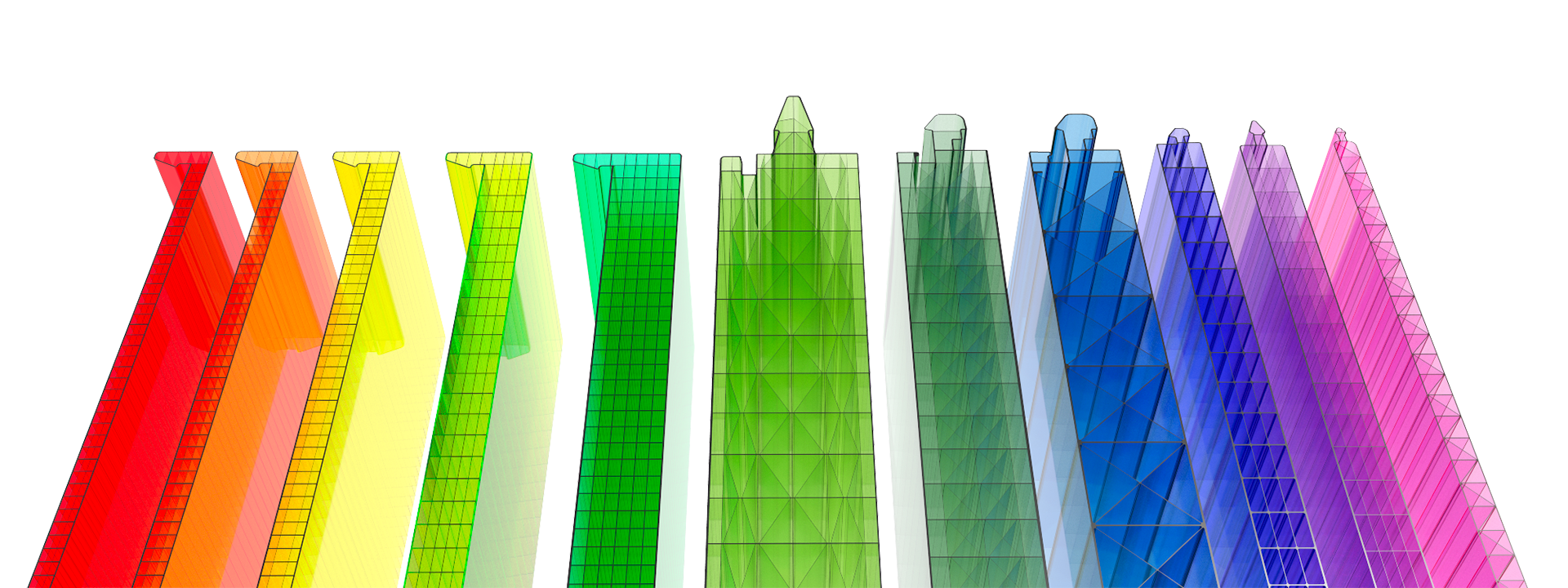 sistemi modulari in Policarbonato